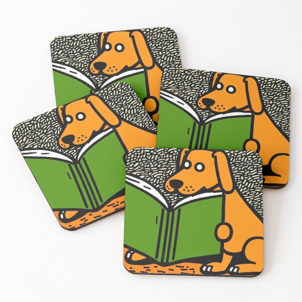 Item preview, Talented dog reading big green book designed and sold by NxtGenArt.
