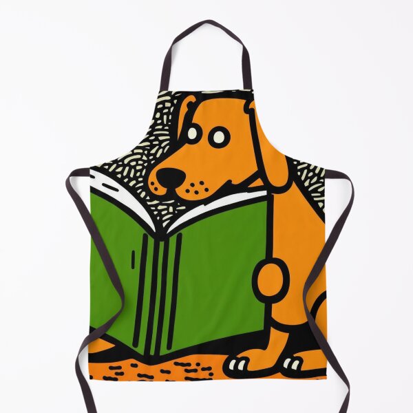 Item preview, Talented dog reading big green book designed and sold by NxtGenArt.