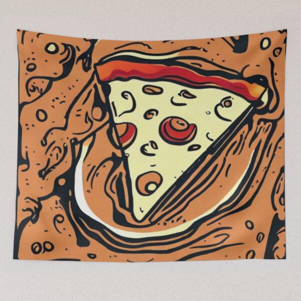 Item preview, Cheesy Delight - A Cartoon-Style Pizza Adventure - cheesy pizza designed and sold by WBP Mart.