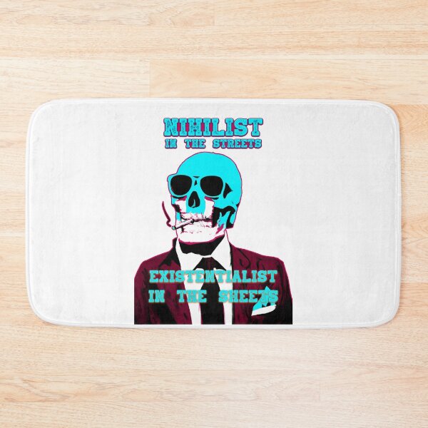 Artikelvorschau, Nihilist In The Streets, Existentialist In The Sheets Pop Art Skull entworfen und verkauft von PVSKI.