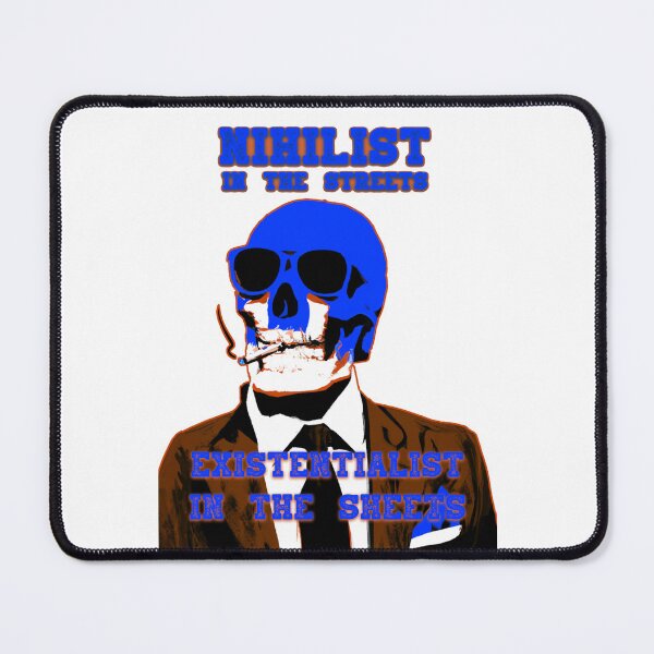 Artikelvorschau, Nihilist In The Streets, Existentialist In The Sheets Pop Art Skull entworfen und verkauft von PVSKI.