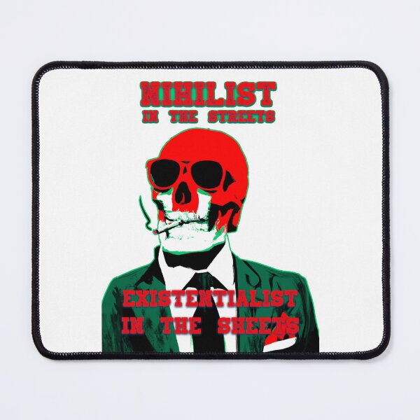 Artikelvorschau, Nihilist In The Streets, Existentialist In The Sheets Pop Art Skull entworfen und verkauft von PVSKI.