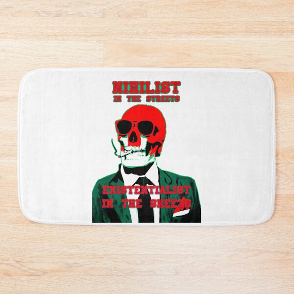 Artikelvorschau, Nihilist In The Streets, Existentialist In The Sheets Pop Art Skull entworfen und verkauft von PVSKI.