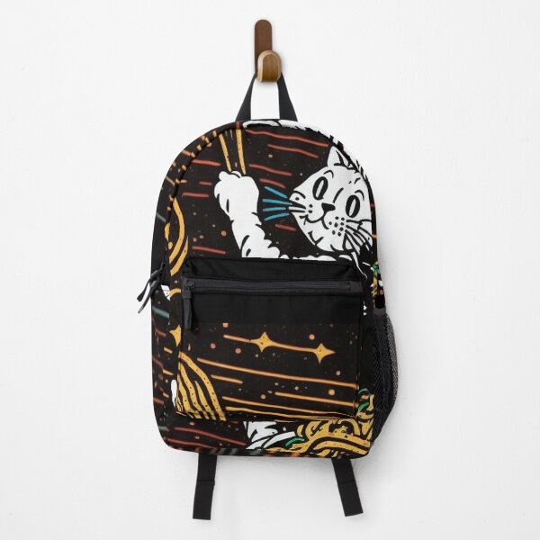 Item preview, Cat eating magic spaghetti in space designed and sold by NxtGenArt.