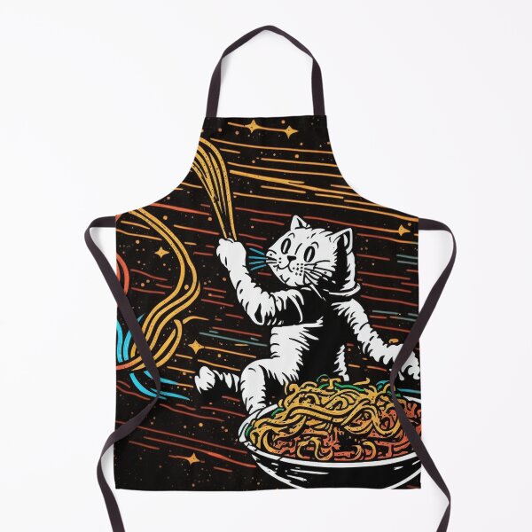 Item preview, Cat eating magic spaghetti in space designed and sold by NxtGenArt.