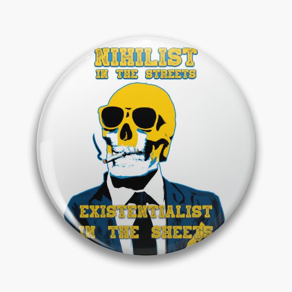 Aperçu de l'œuvre Nihilist In The Streets, Existentialist In The Sheets Pop Art Skull créée et vendue par PVSKI.