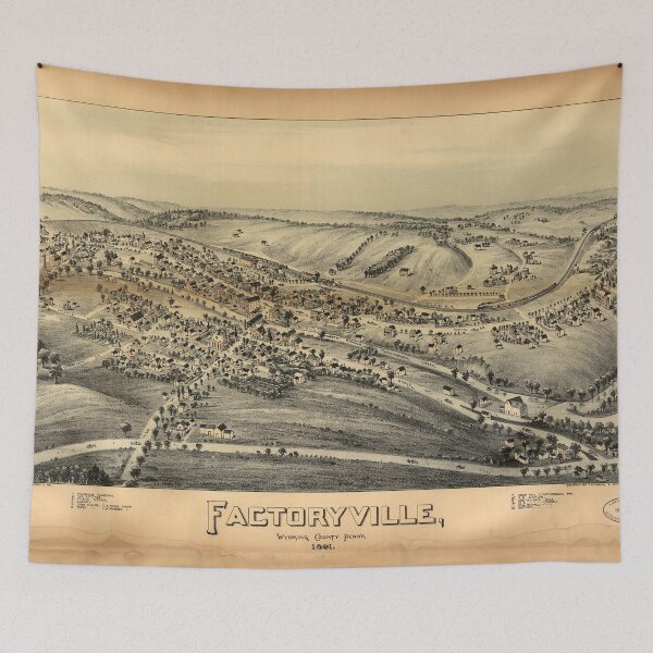 Item preview, Factoryville, Pennsylvania (1891) designed and sold by allhistory.