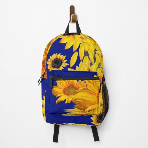 Item preview, GOLDEN SUNFLOWER ABSTRACT PATTERNS BLUE ART designed and sold by sharlesart.