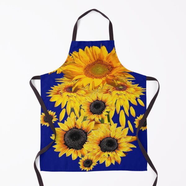 Item preview, GOLDEN SUNFLOWER ABSTRACT PATTERNS BLUE ART designed and sold by sharlesart.