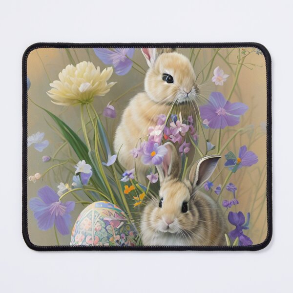 Item preview, Colorful Festive Easter Eggs Easter Bunny Spring Flowers Version 31 designed and sold by DreamingAwake1.