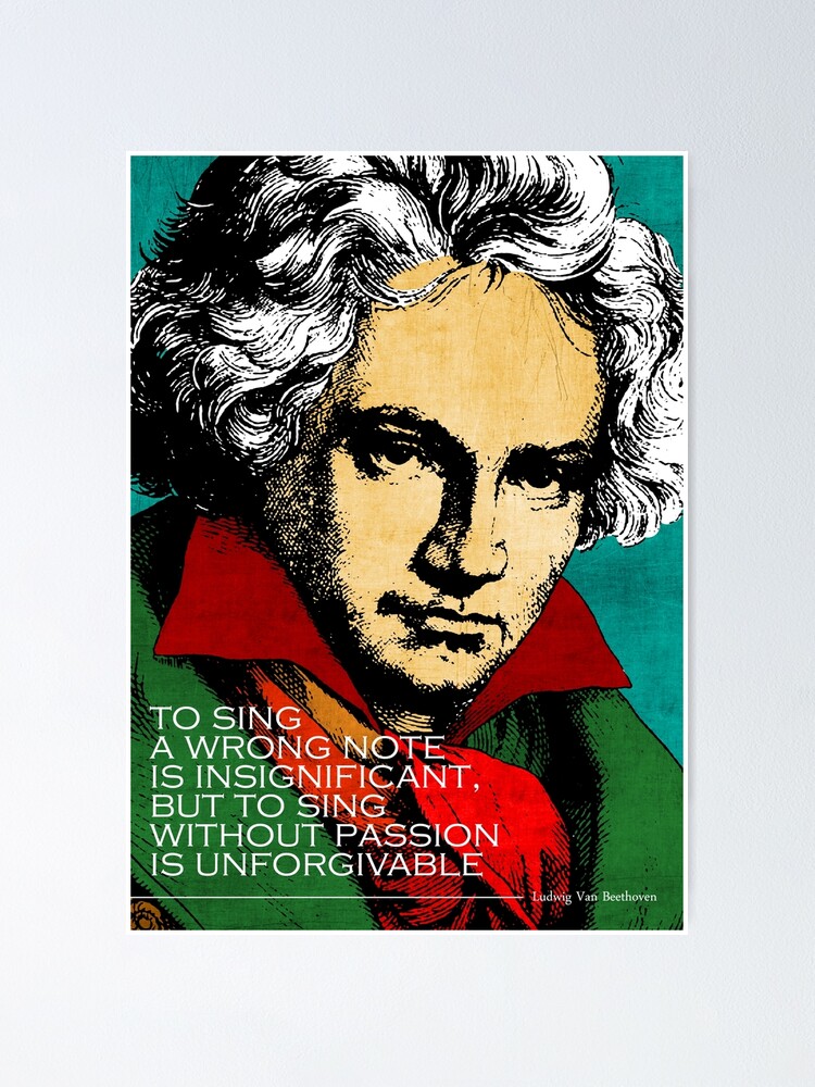 Ludwig Van Beethoven Inspirational Zitat Poster Von Pahleeloola Redbubble