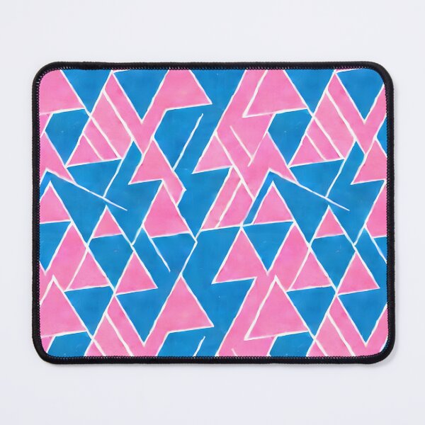 Item preview, Pink and Blue Retro Geometric Triangle Funky 1980s designed and sold by RoguePixel.