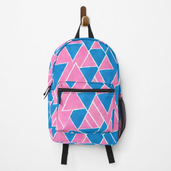 Item preview, Pink and Blue Retro Geometric Triangle Funky 1980s designed and sold by RoguePixel.