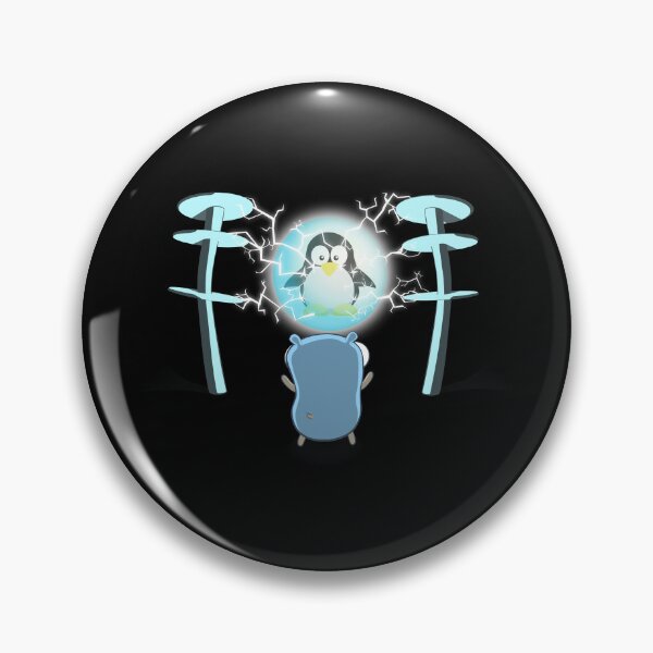 Item preview, The Go Gopher: Power to the Linux (Black) designed and sold by hellkni9ht.