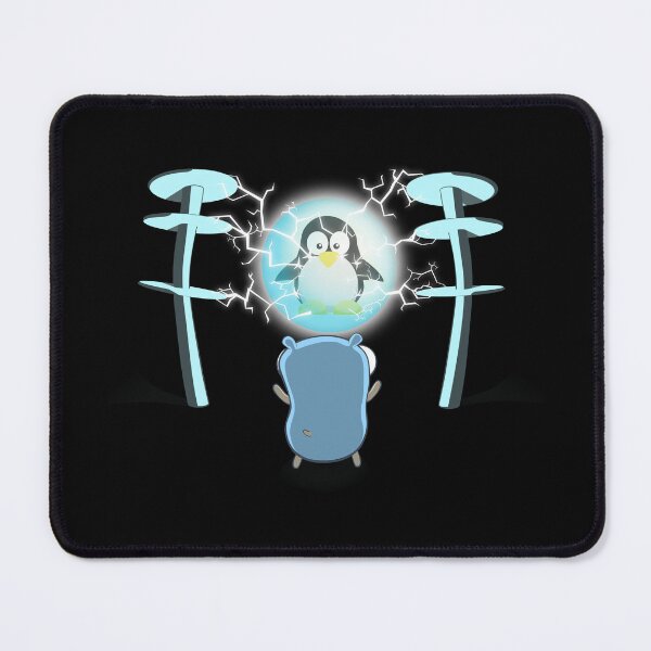 Item preview, The Go Gopher: Power to the Linux (Black) designed and sold by hellkni9ht.