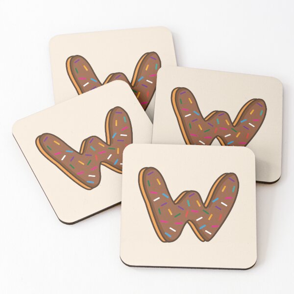 Item preview, Letters W Shaped Like Chocolate Donuts  designed and sold by DonutsWords.