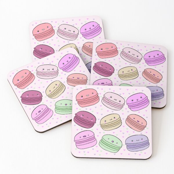 Item preview, Cute pastel colorful macarons pattern  designed and sold by Yarafantasyart.