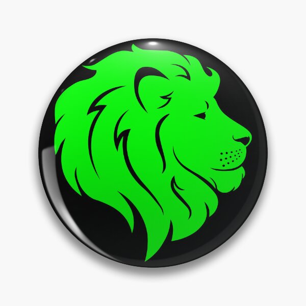 Item preview, green lion head designed and sold by andrew JOHNSEN.