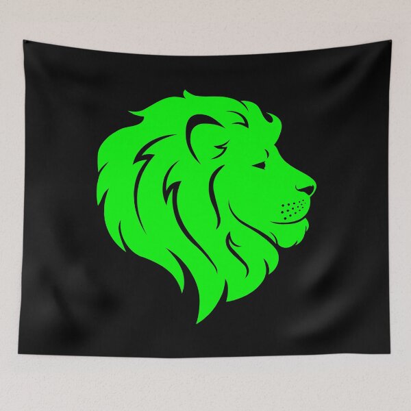 Item preview, green lion head designed and sold by andrew JOHNSEN.