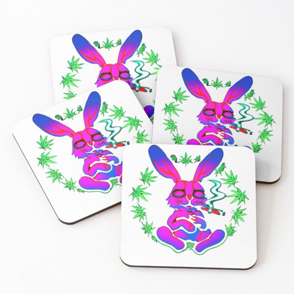 Item preview, Popculture Popart Trippy Crayzie Smoking Mad Rabbit  designed and sold by ShopSunday.