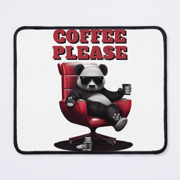 Item preview, Cool Panda Drinking Coffee designed and sold by Revjock.
