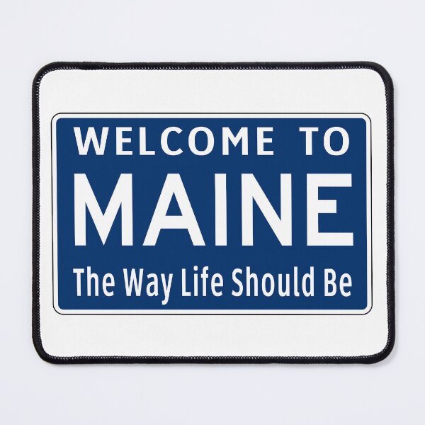 Item preview, Welcome To Maine State Line Sign designed and sold by NewNomads.
