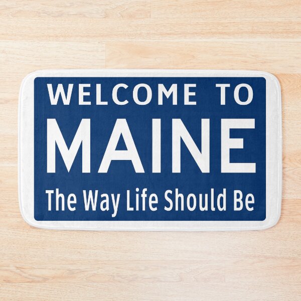 Item preview, Welcome To Maine State Line Sign designed and sold by NewNomads.