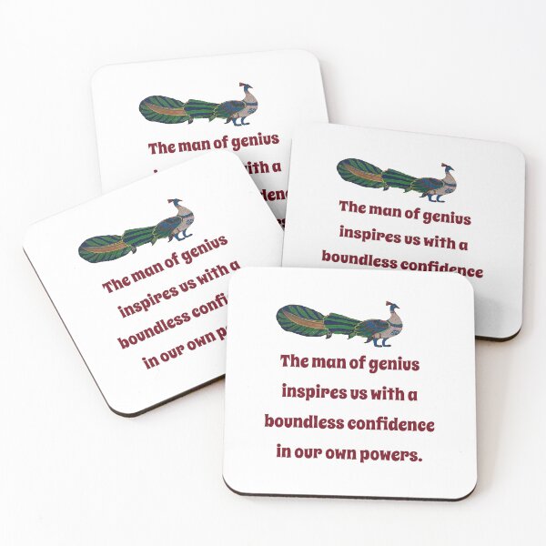 Item preview, The Man of Genius Inspires Us - Confidence Quote designed and sold by CrankyOldDude.