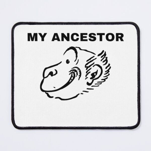 Item preview, My Ancestor smiling grandfather monkey meme designed and sold by funkyfreshfinds.