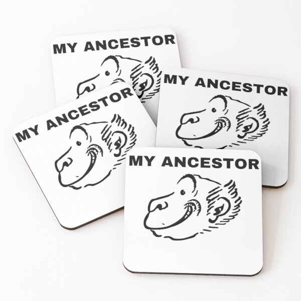 Item preview, My Ancestor smiling grandfather monkey meme designed and sold by funkyfreshfinds.