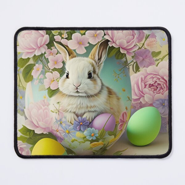 Item preview, Colorful Festive Easter Eggs Easter Bunny Spring Flowers Version 9 designed and sold by DreamingAwake1.