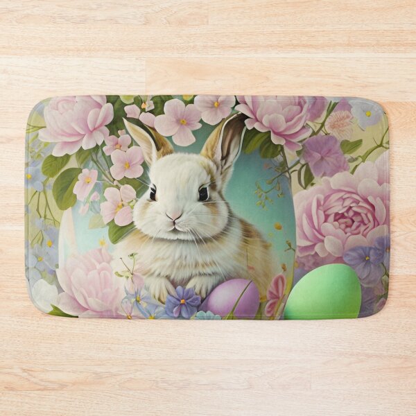 Item preview, Colorful Festive Easter Eggs Easter Bunny Spring Flowers Version 9 designed and sold by DreamingAwake1.