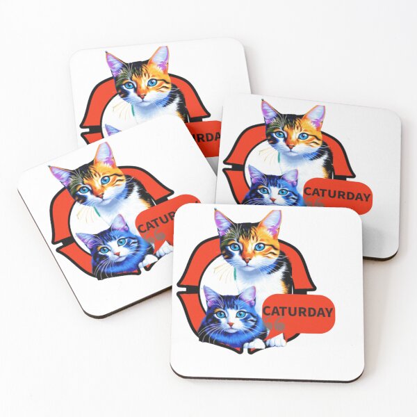 Item preview, Caturday T-Shirts for Sale, funny cute happy girl mom pet lovers. designed and sold by Kevchu1616.