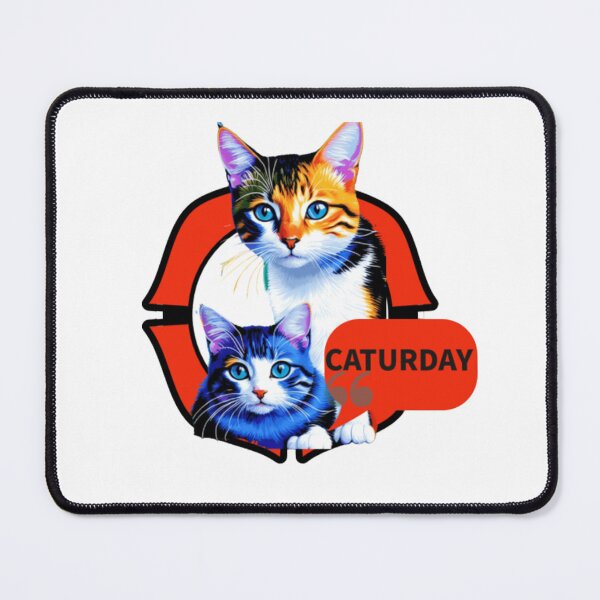 Item preview, Caturday T-Shirts for Sale, funny cute happy girl mom pet lovers. designed and sold by Kevchu1616.