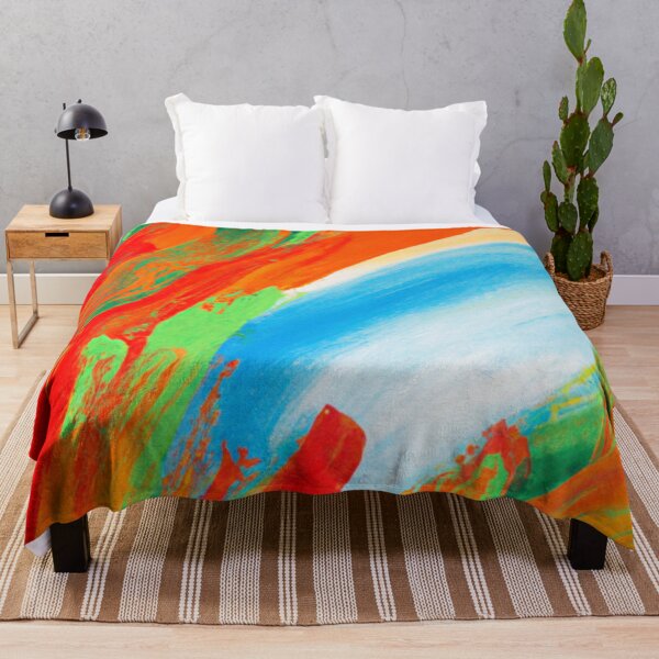 Item preview, Watercolor - Red lines around a blue lake designed and sold by The Iconic Minimalist.