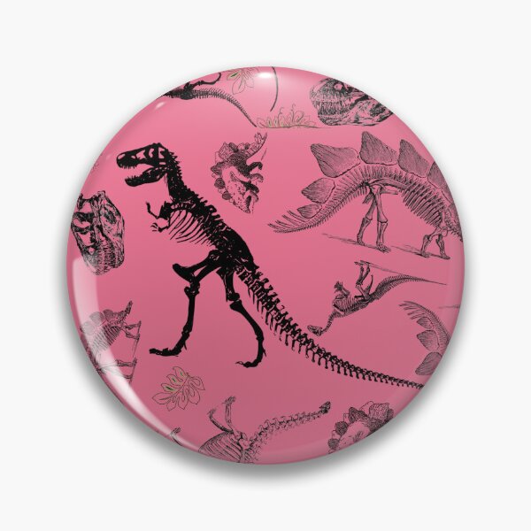 Item preview, Dino Toile | Vintage Museum Dinosaur Sketches and Skeletons PINK designed and sold by Kristi Duggins.