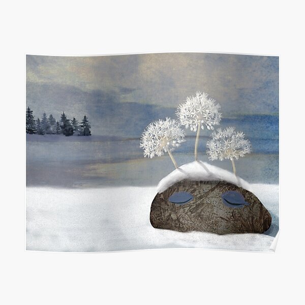 into the garden - winter arrives with memories of spring Poster
