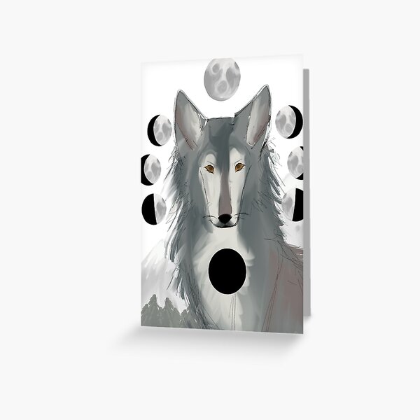 Item preview, Moon Phase Gray Wolf designed and sold by cariboucottage.