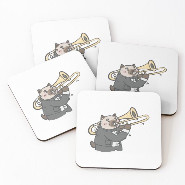 Item preview, Trombone Cat (Music cat) designed and sold by 90sister.