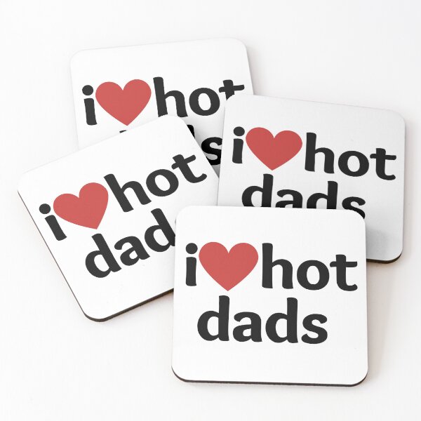 Item preview, I love (heart) hot dads basic  designed and sold by CraftsbyKi.