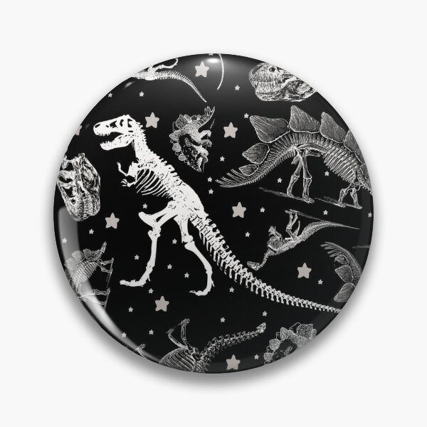 Item preview, Dino Star Toile | Vintage Museum Dinosaur Sketches and Skeletons BLACK  designed and sold by Kristi Duggins.