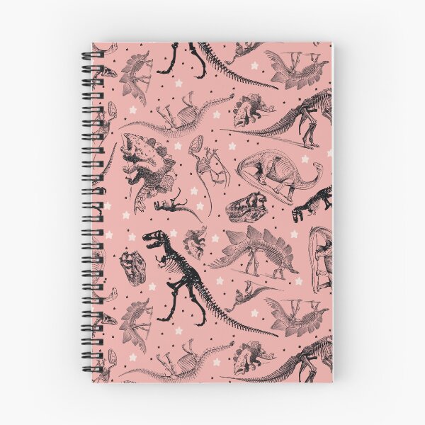 Item preview, Dino Star Toile | Vintage Museum Dinosaur Sketches and Skeletons PEACHY PINK designed and sold by Kristi Duggins.
