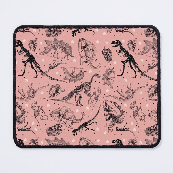 Item preview, Dino Star Toile | Vintage Museum Dinosaur Sketches and Skeletons PEACHY PINK designed and sold by Kristi Duggins.