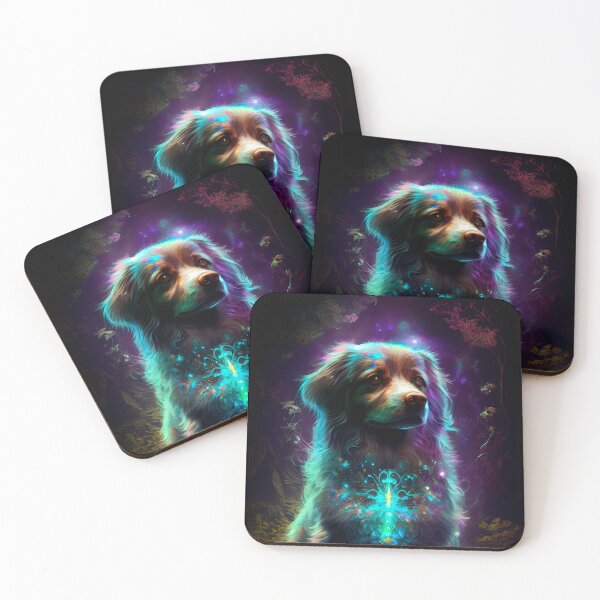 Item preview, Ancient magical molten Dog spirit in a mystical arcane forest designed and sold by Oleh Mykhailenko.