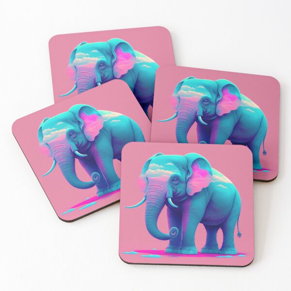 Item preview, Vapor Wave Elephant designed and sold by TheArtfulAllie.