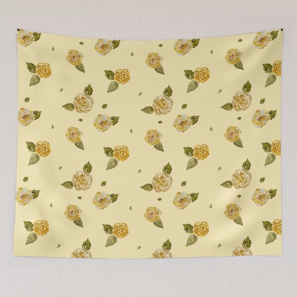 Item preview, Rose flower bud beige pattern watercolor sketch designed and sold by Yana Mustafina | Boho Soulful Designs.