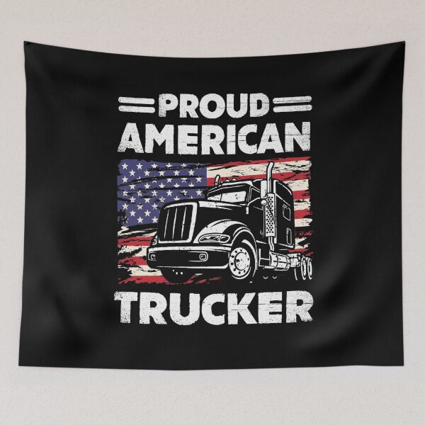 Artikelvorschau, Stolzer amerikanischer Trucker-Grunge-USA-Flagge entworfen und verkauft von Majesticoo.