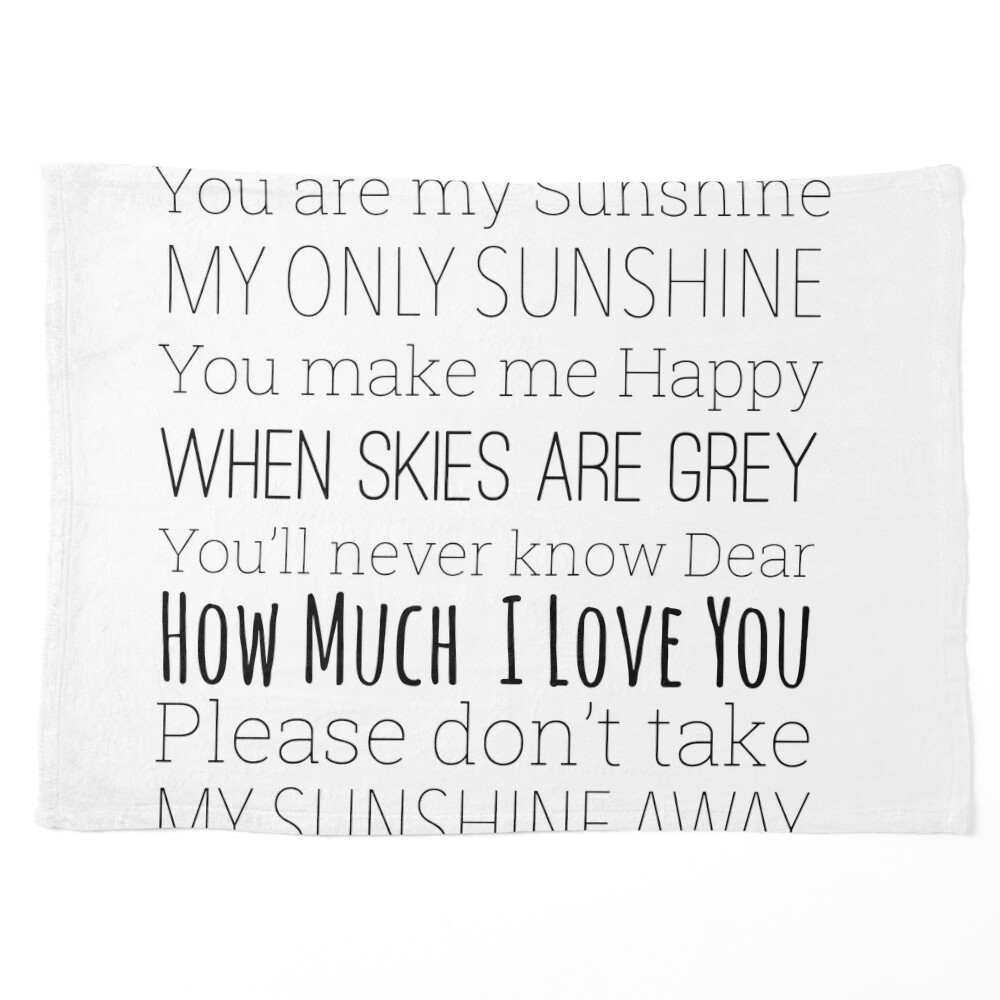 You are my sunshine lyrics  iPad Case & Skin for Sale by Inktown