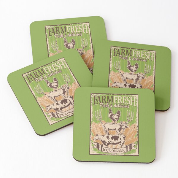 Item preview, Organic, Farm Fresh, Vintage Poster designed and sold by Groove-Emporium.