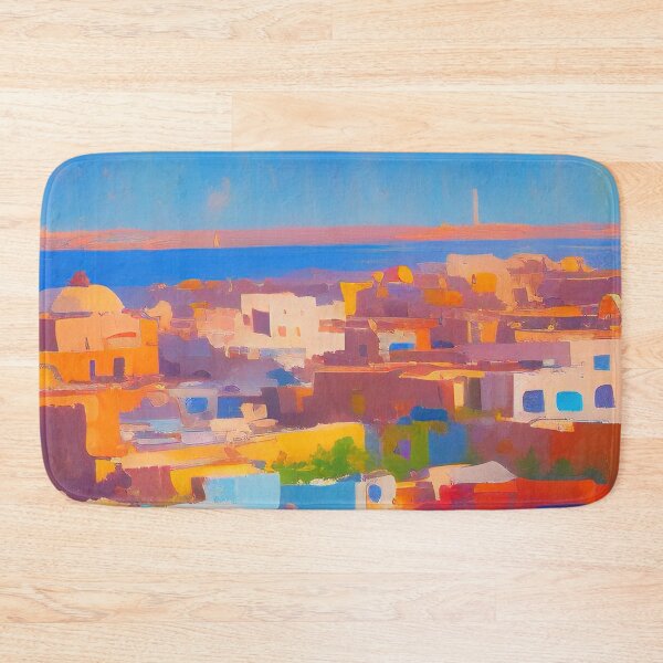 Item preview, Essaouira City Rooftops designed and sold by Sowari-Pillows.